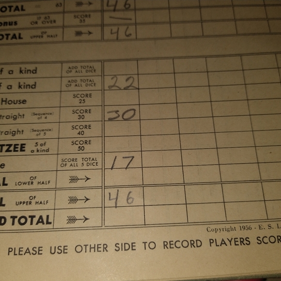 Vintage Yahtzee game - Picture 4 of 8